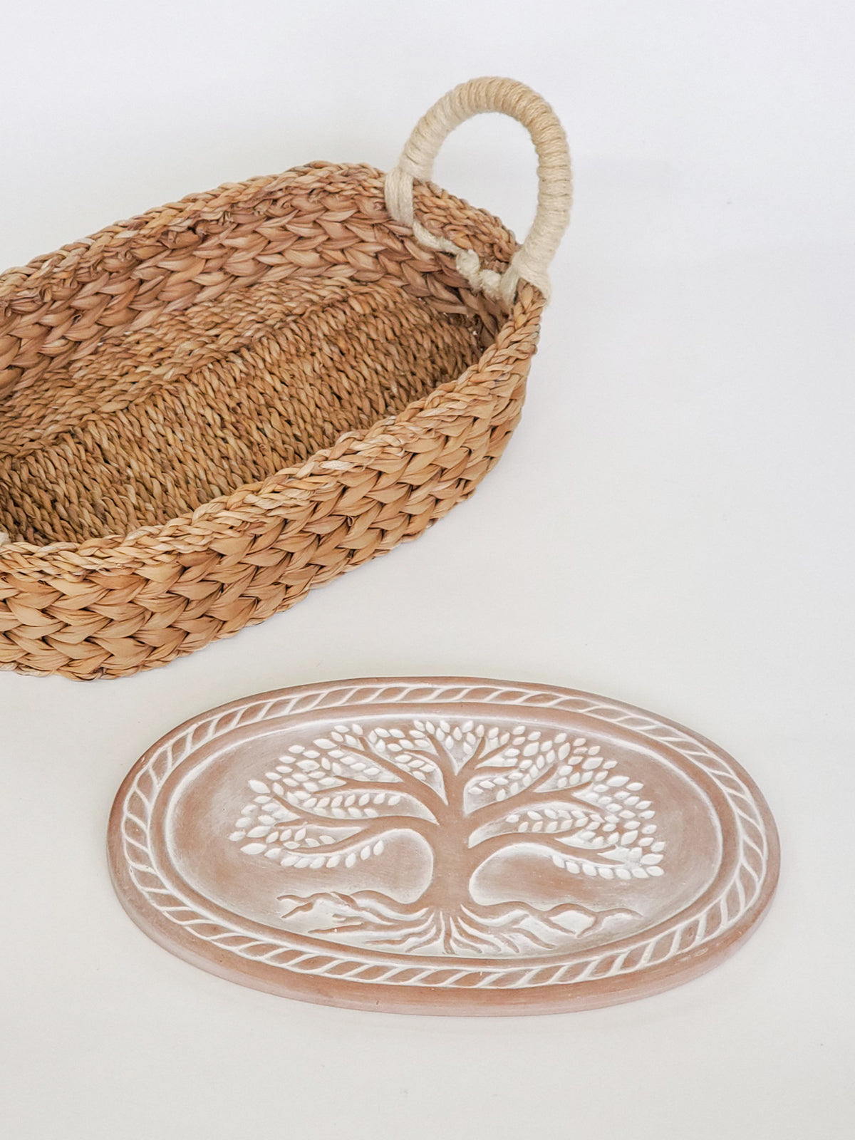 Bread Warmer & Basket - Tree of Life Oval-2