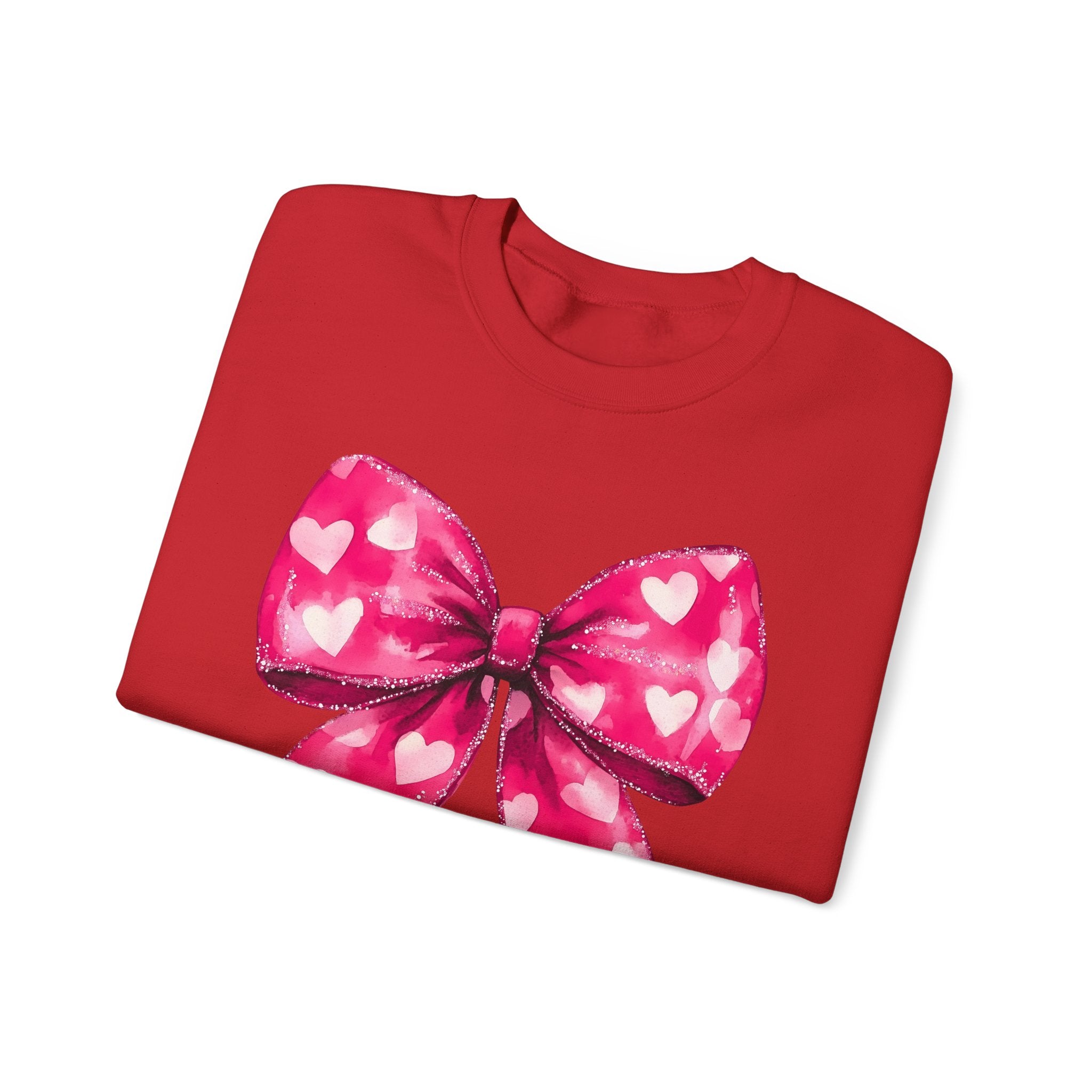 Hot Pink Coquette Bow Sweatshirt for Valentine&
