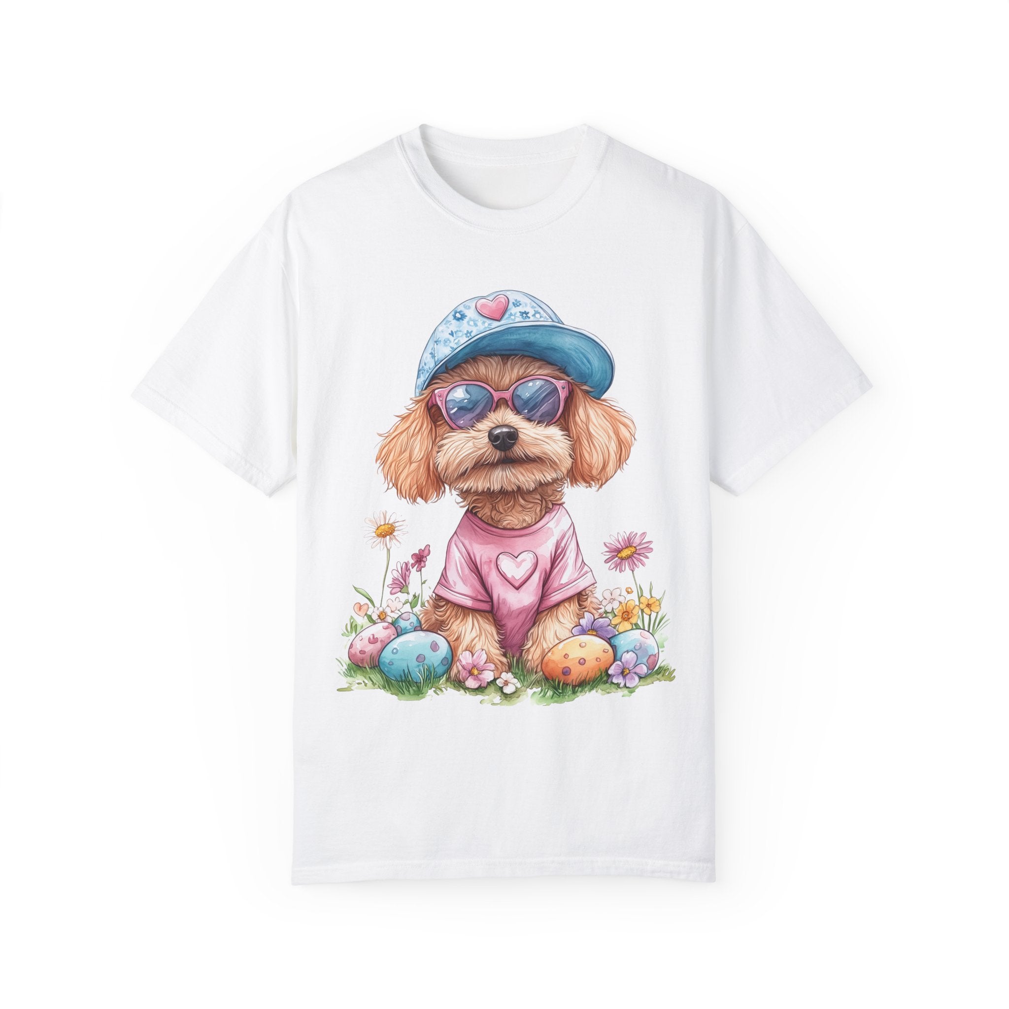 Golden Doodle Easter T-Shirt, Dog Tee for Easter, Women&