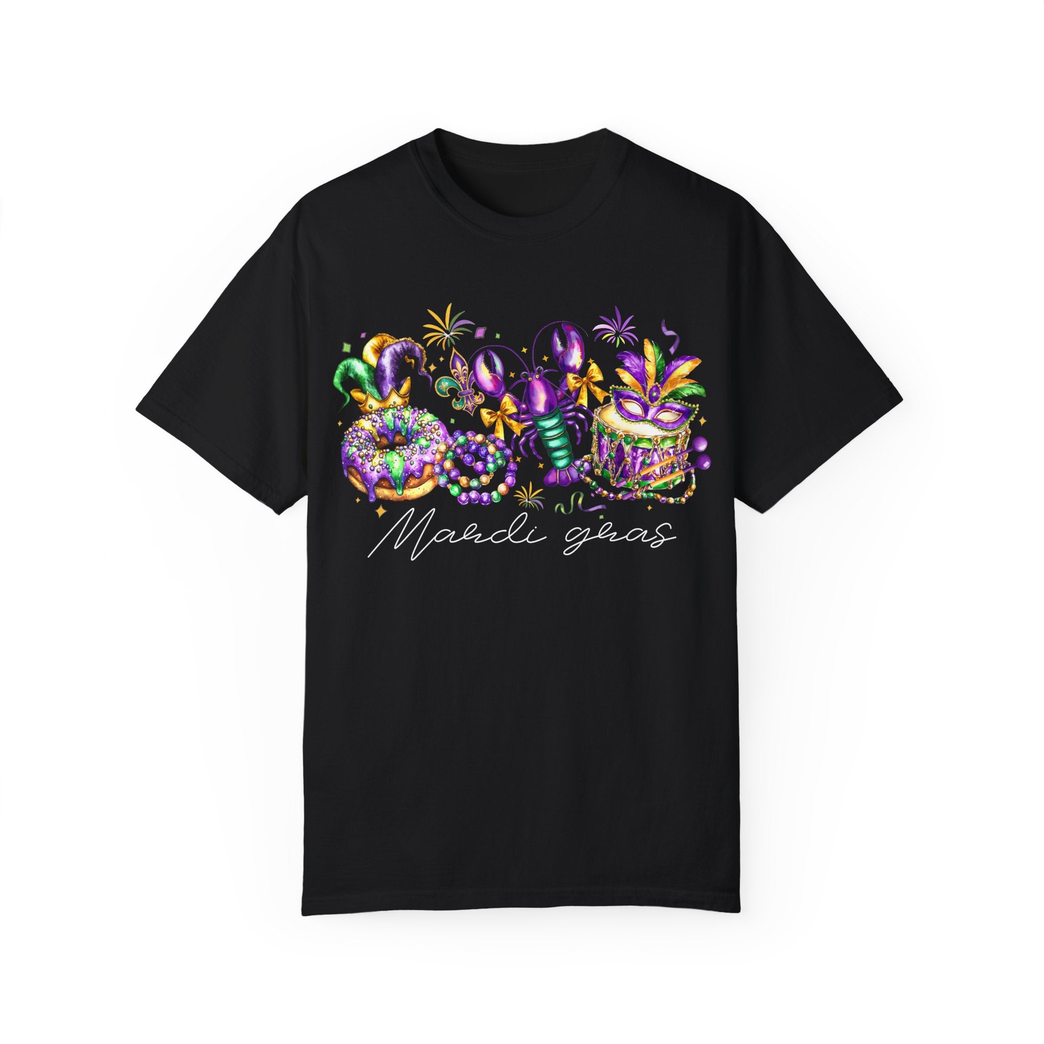 Mardi Gras T-Shirt, Coquette Bow Fleur De Lis Tee, Fat Tuesday Women&