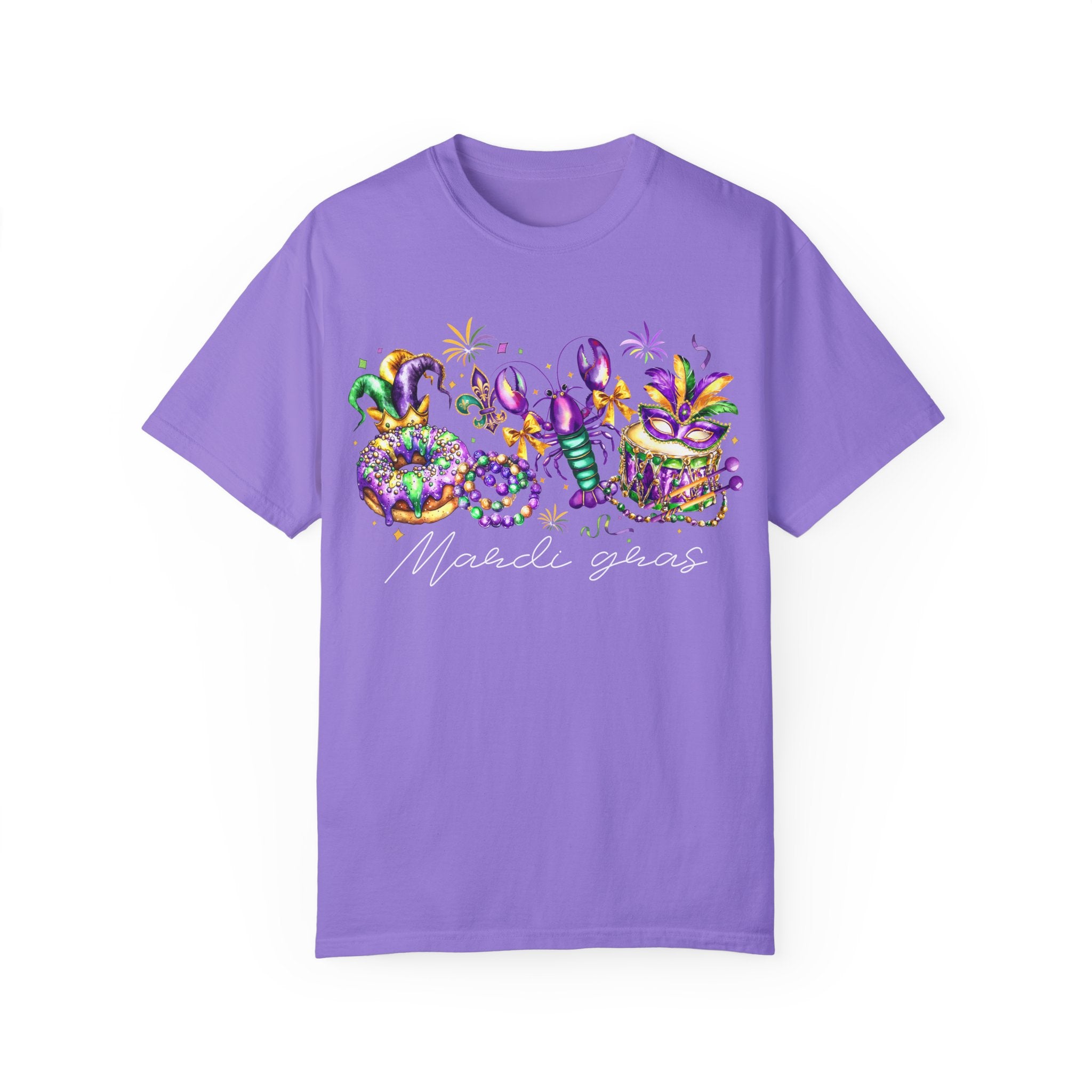 Mardi Gras T-Shirt, Coquette Bow Fleur De Lis Tee, Fat Tuesday Women&
