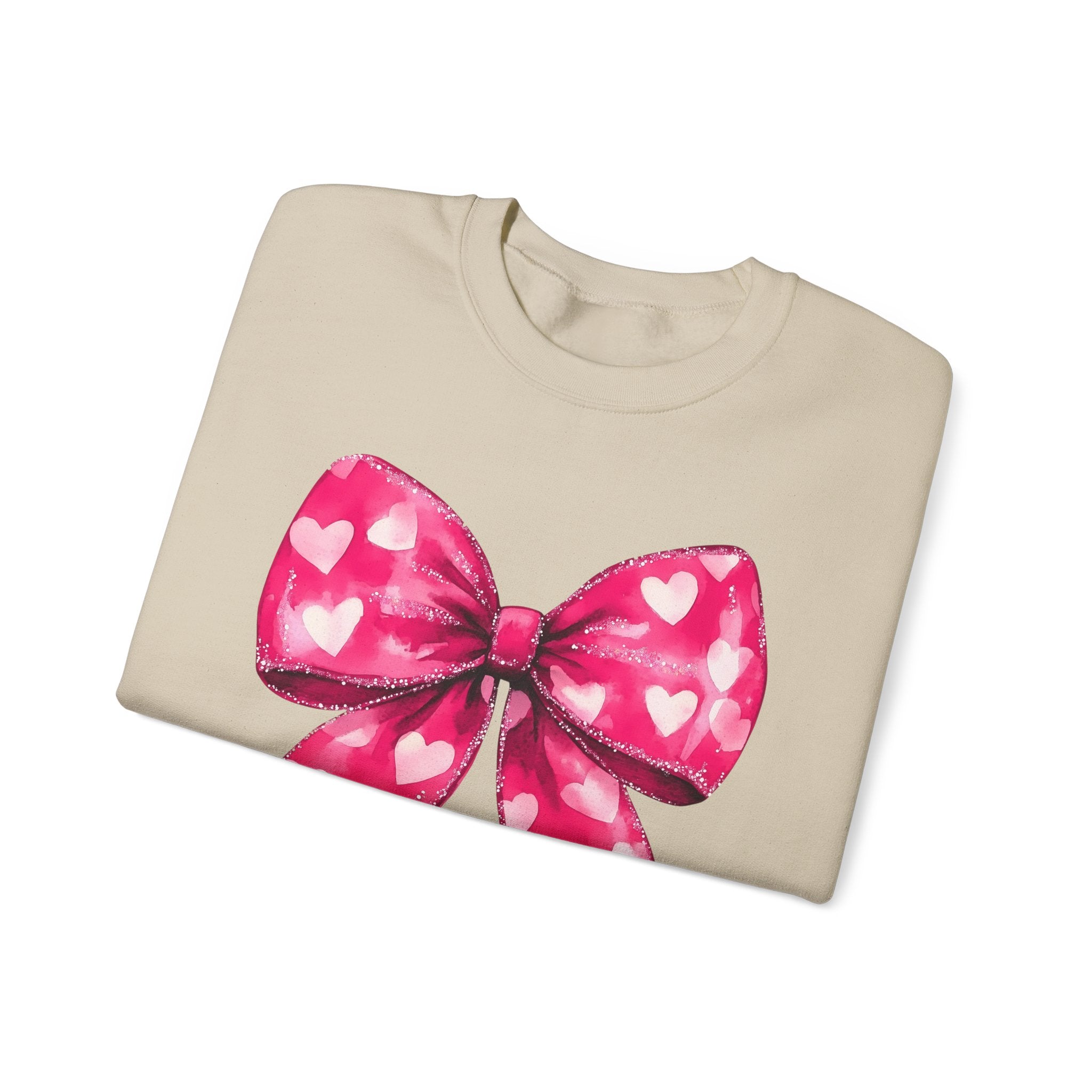 Hot Pink Coquette Bow Sweatshirt for Valentine&