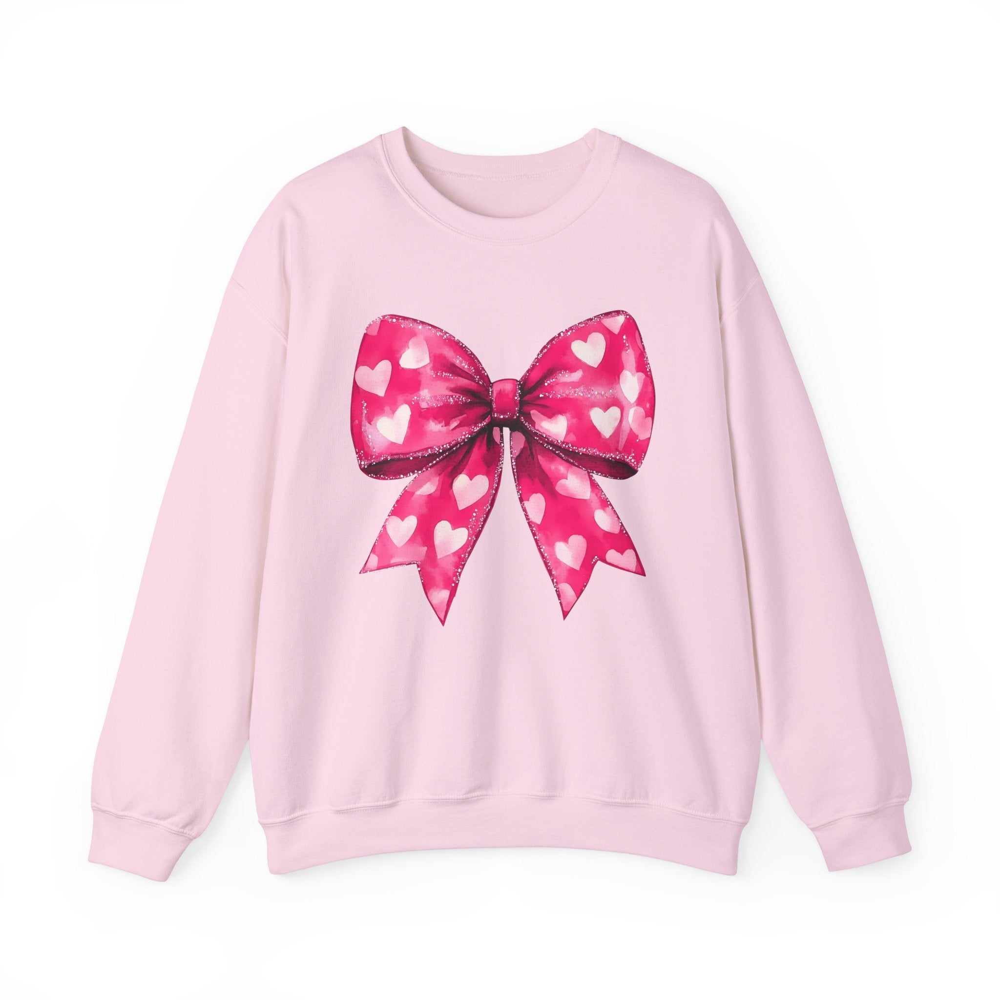 Hot Pink Coquette Bow Sweatshirt for Valentine&