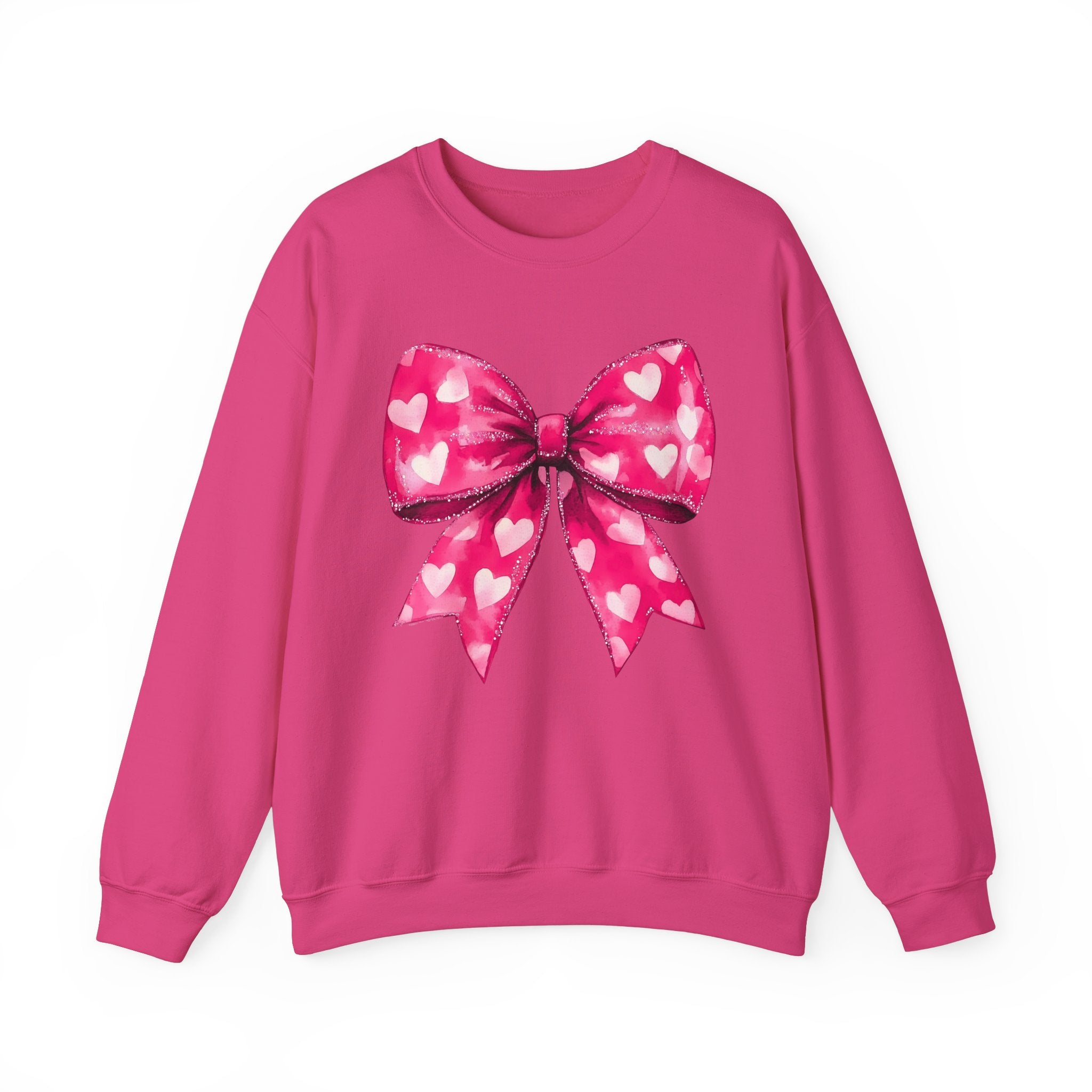 Hot Pink Coquette Bow Sweatshirt for Valentine&