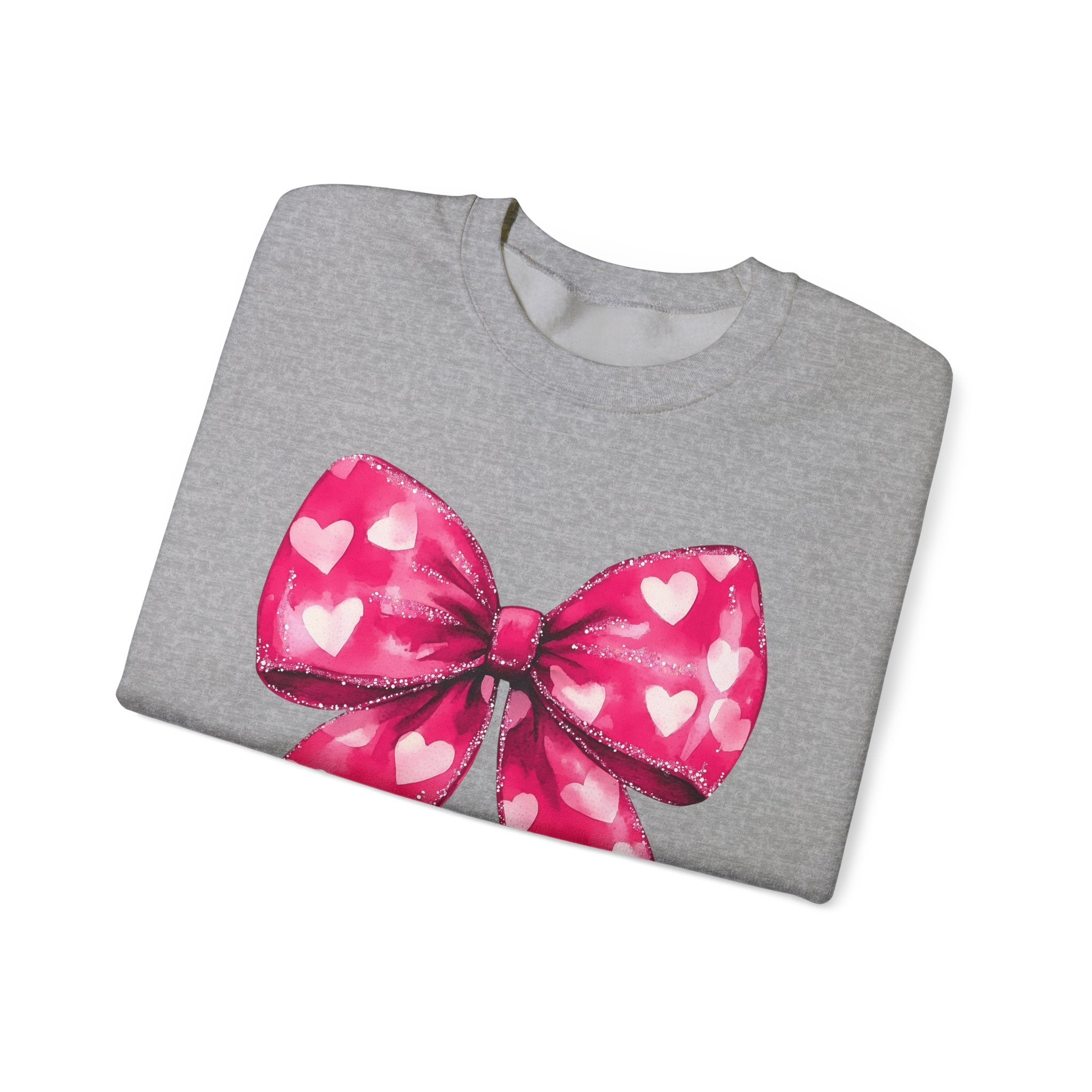 Hot Pink Coquette Bow Sweatshirt for Valentine&