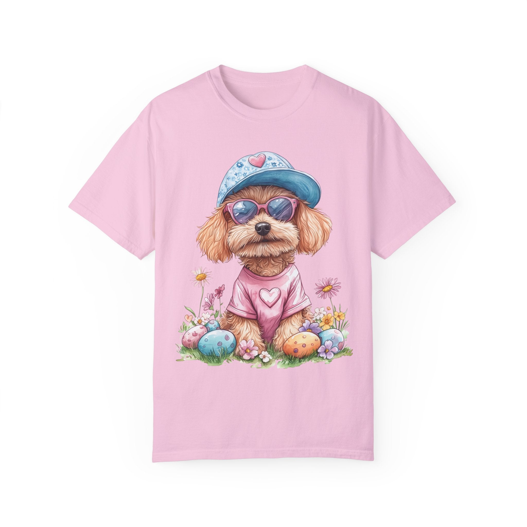 Golden Doodle Easter T-Shirt, Dog Tee for Easter, Women&