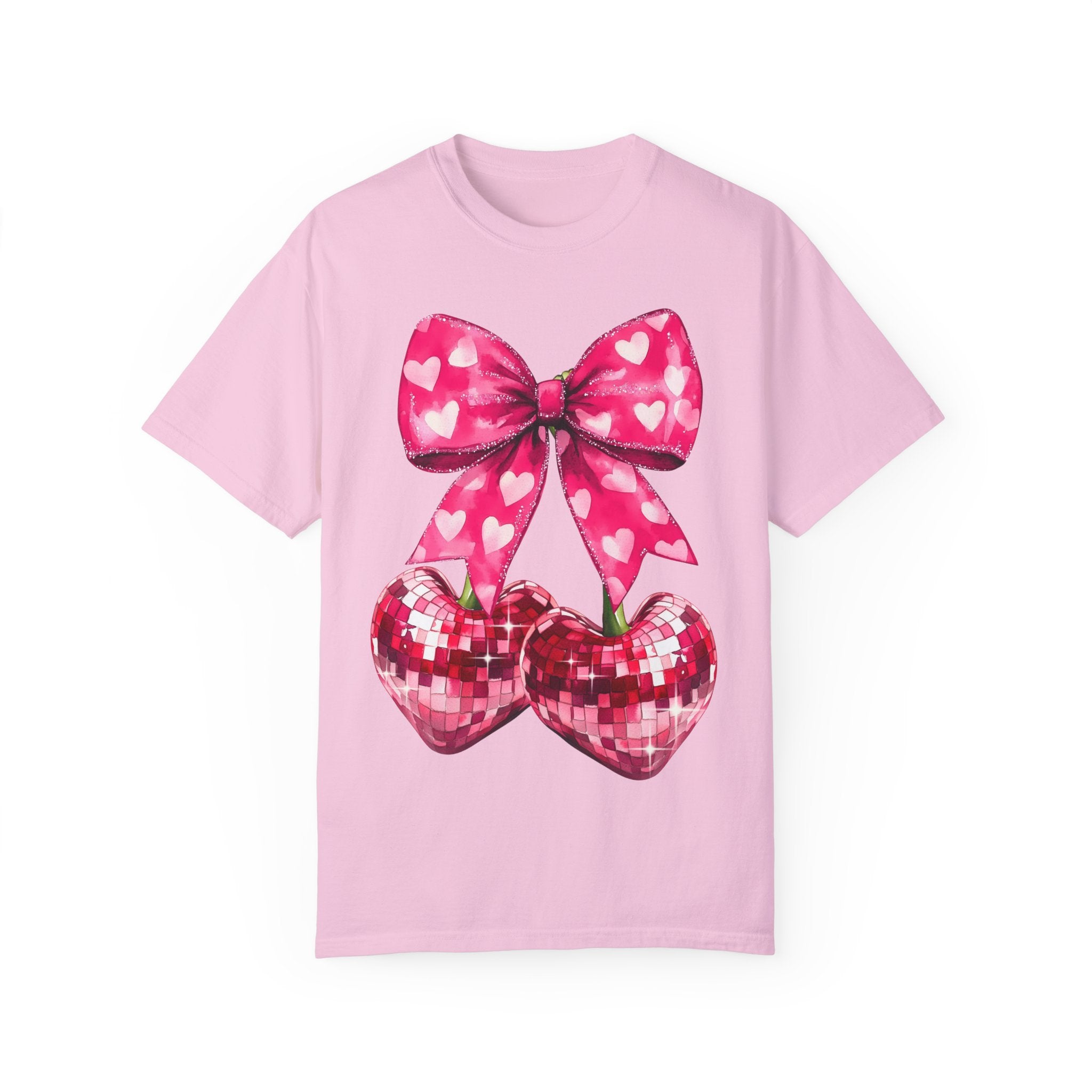 Disco Ball Heart Cherry T-Shirt, Valentine&