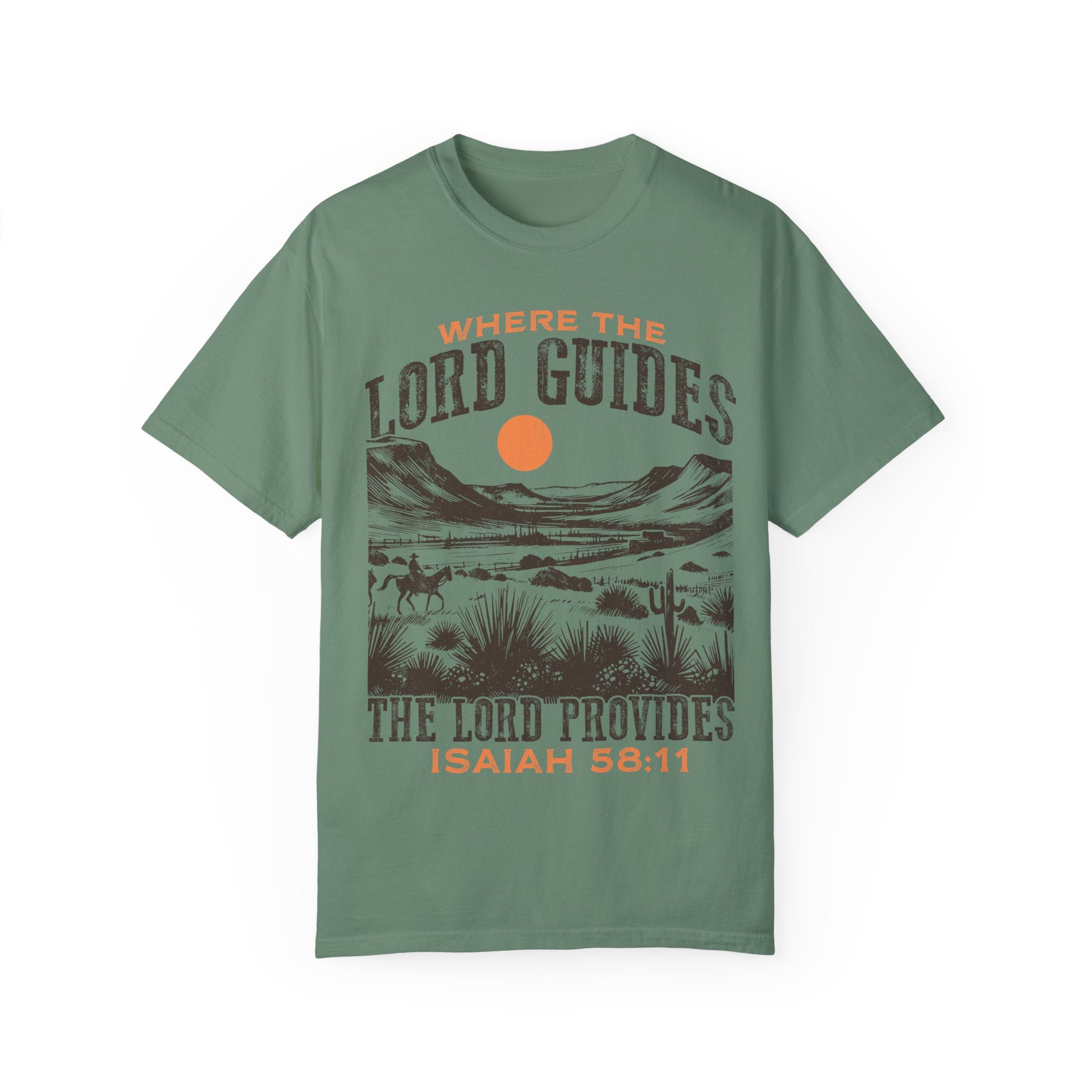 Where The Lord Guides the Lord Provides T-shirt, Christian Tee
