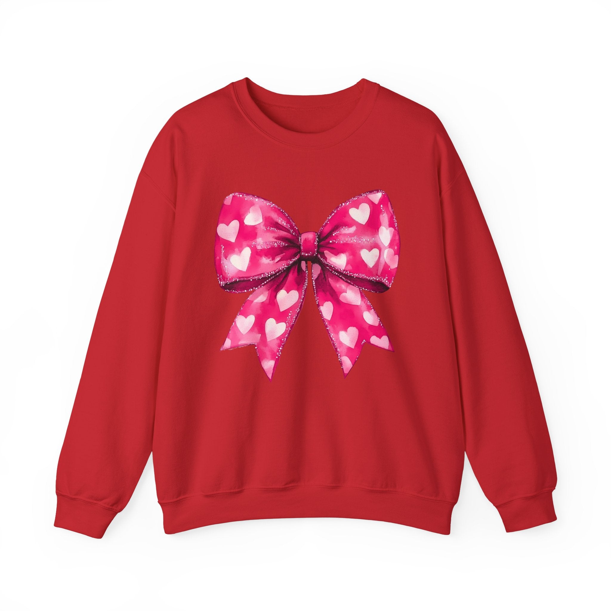 Hot Pink Coquette Bow Sweatshirt for Valentine&