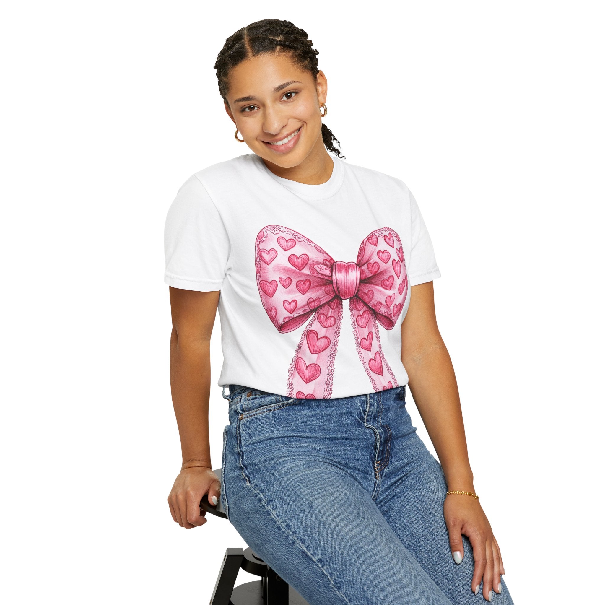 Coquette Bow Valentine Hearts T-shirt
