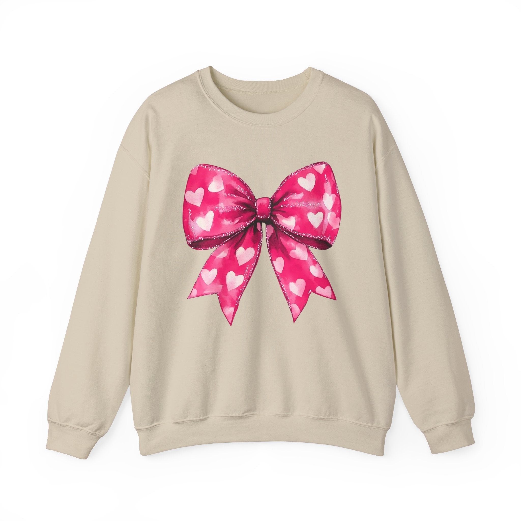 Hot Pink Coquette Bow Sweatshirt for Valentine&