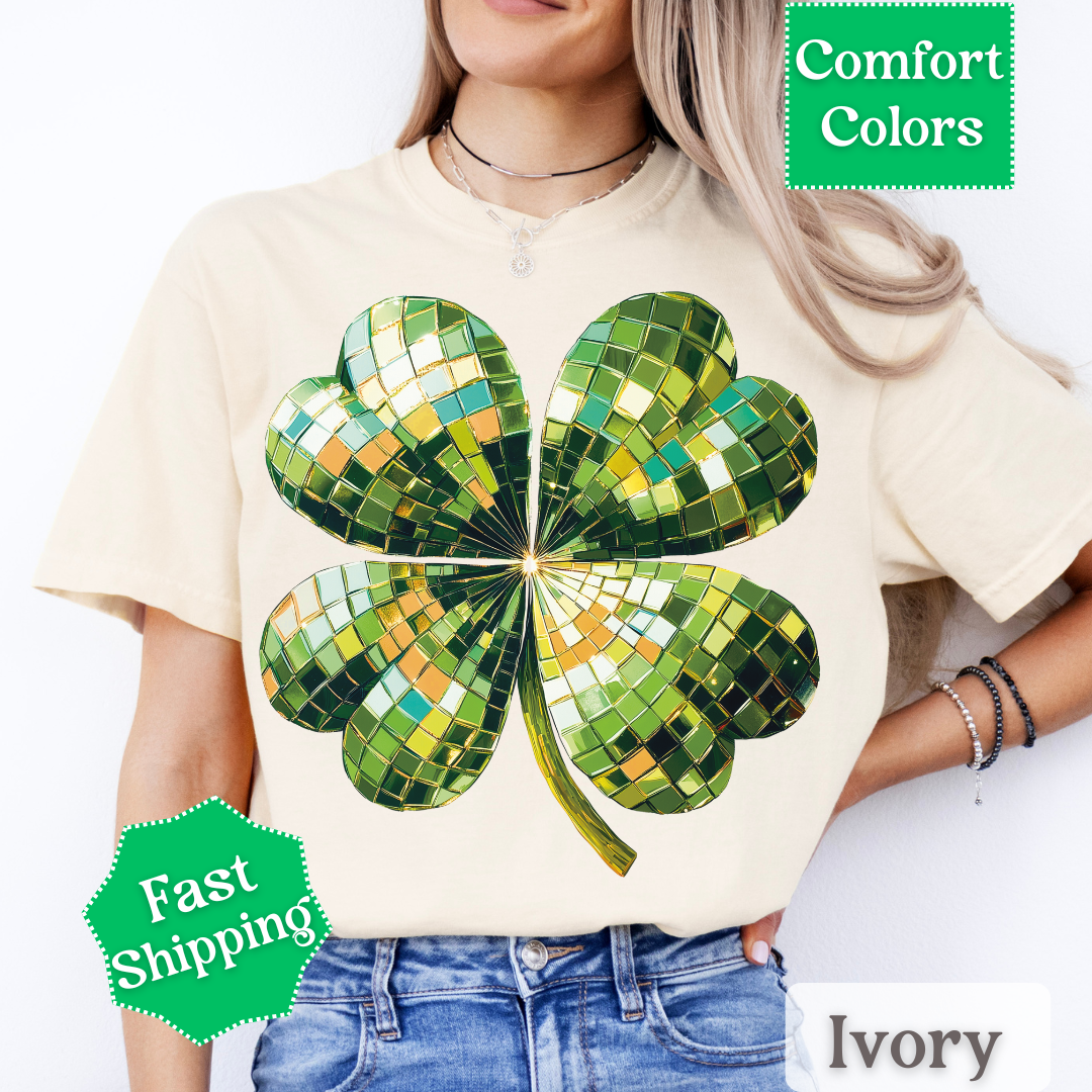 Four Leaf Clover Disco Ball T-Shirt
