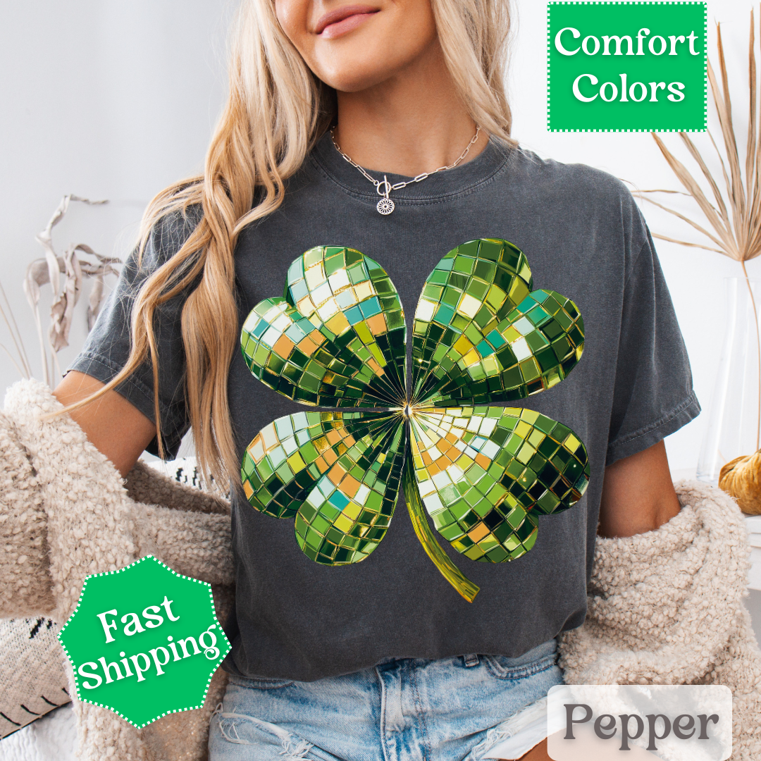 Four Leaf Clover Disco Ball T-Shirt