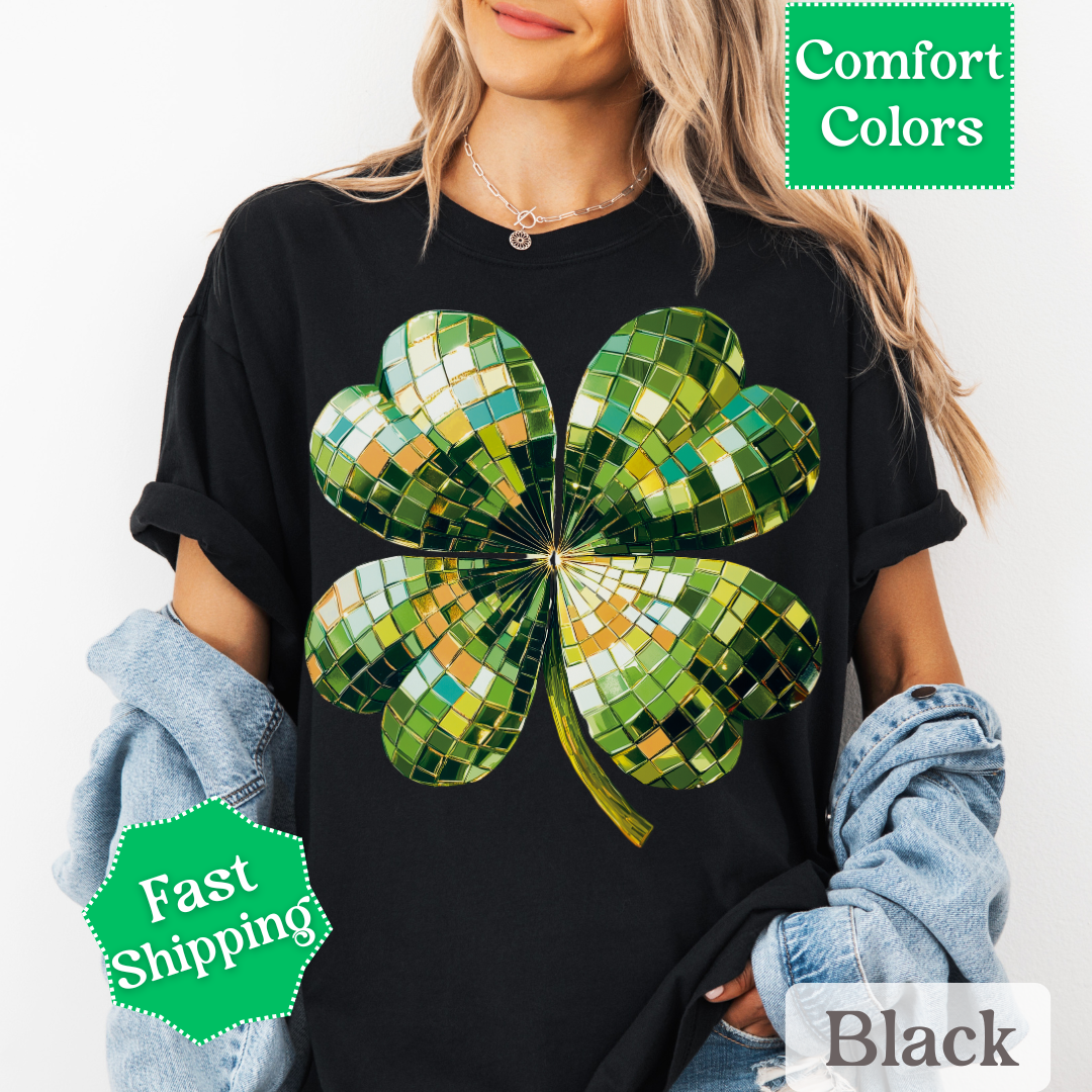 Four Leaf Clover Disco Ball T-Shirt
