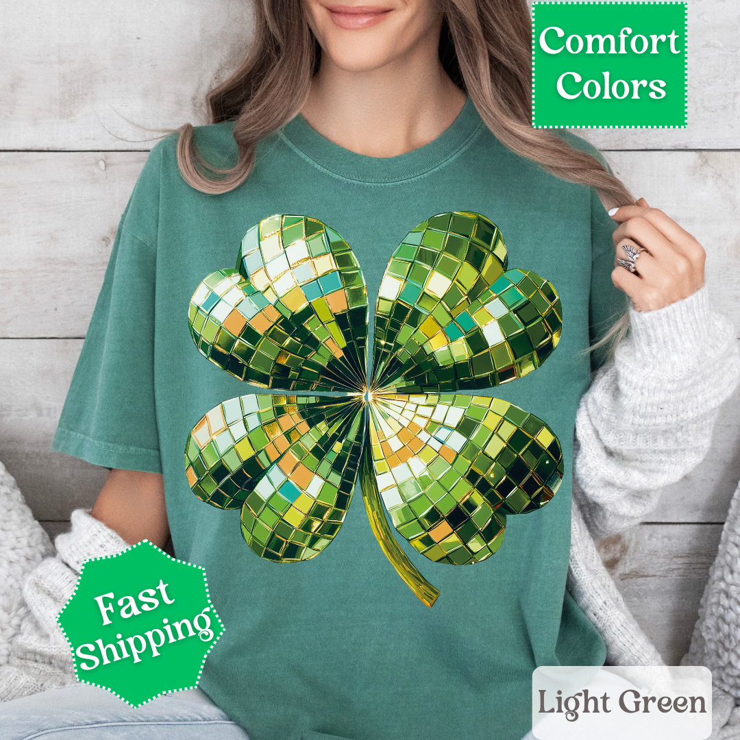 Four Leaf Clover Disco Ball T-Shirt