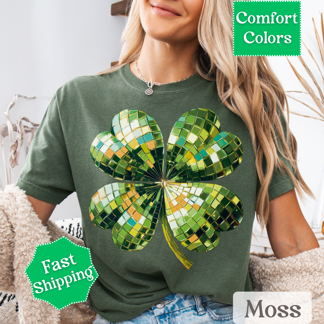 Four Leaf Clover Disco Ball T-Shirt