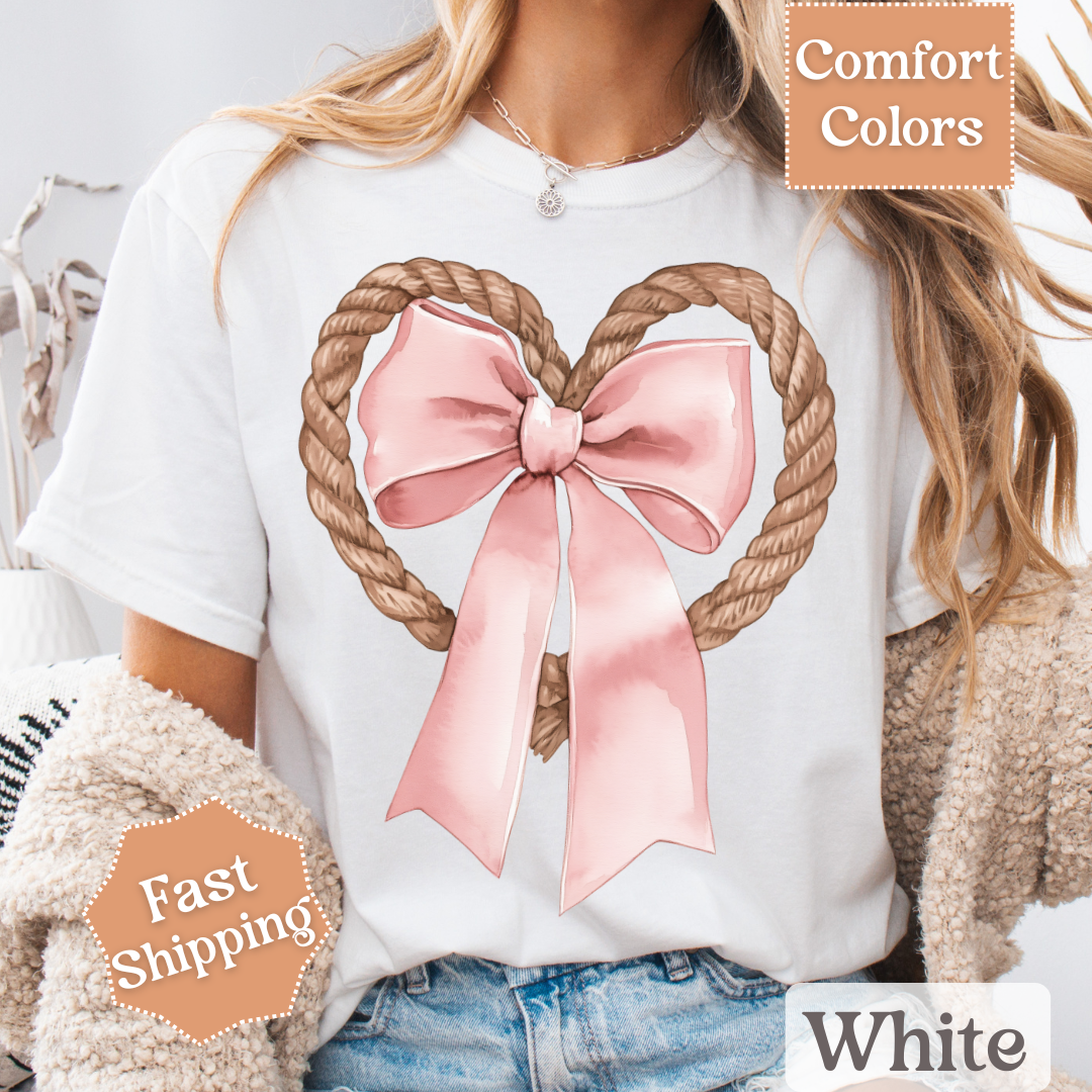Coquette Bow Heart Rope T-Shirt