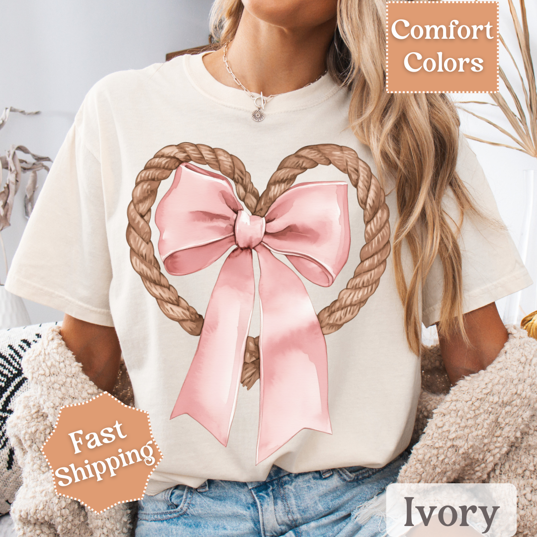 Coquette Bow Heart Rope T-Shirt