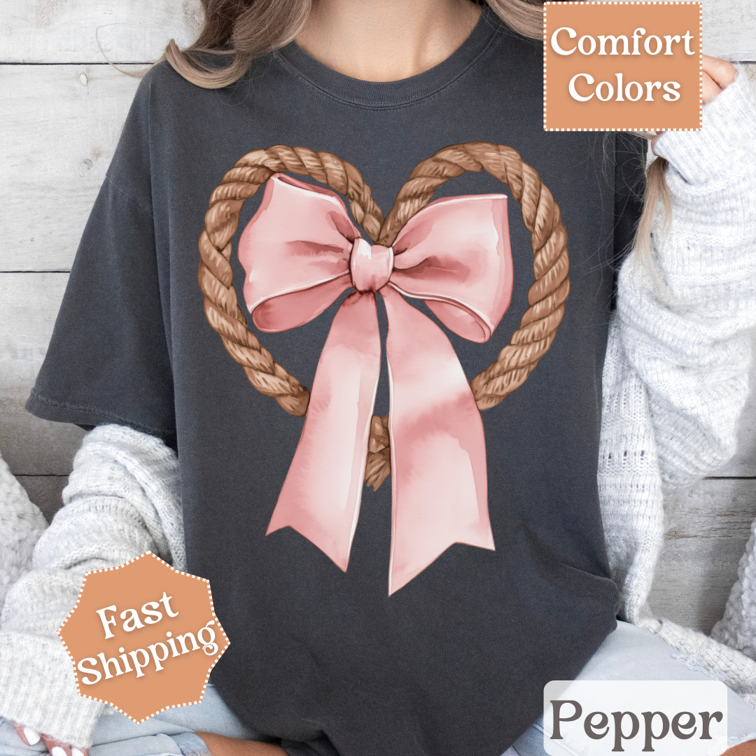 Coquette Bow Heart Rope T-Shirt