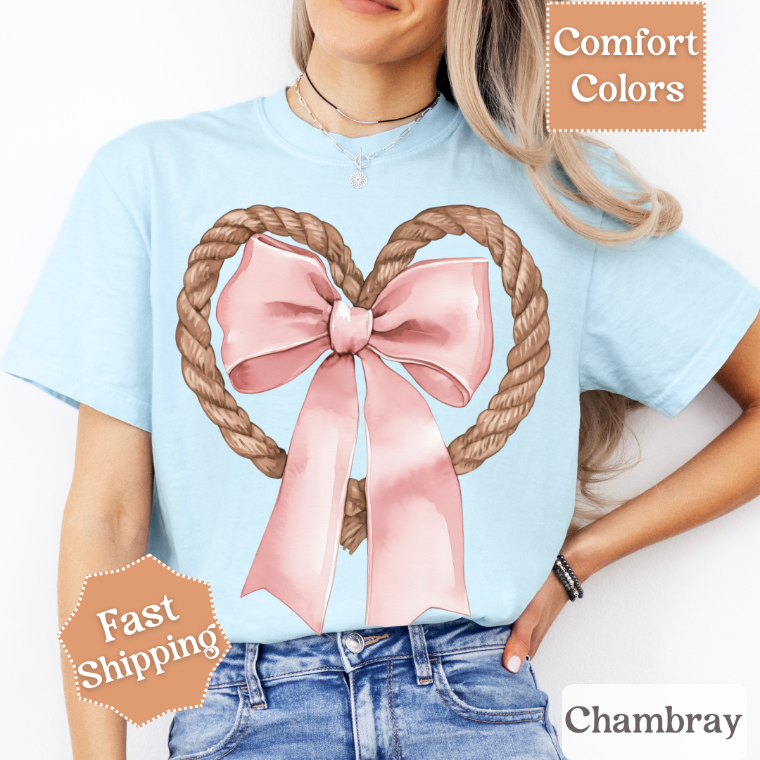 Coquette Bow Heart Rope T-Shirt