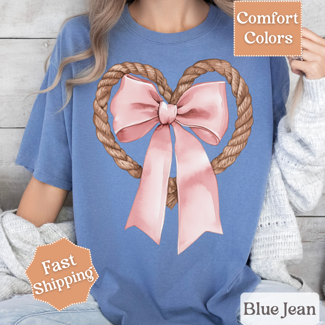 Coquette Bow Heart Rope T-Shirt