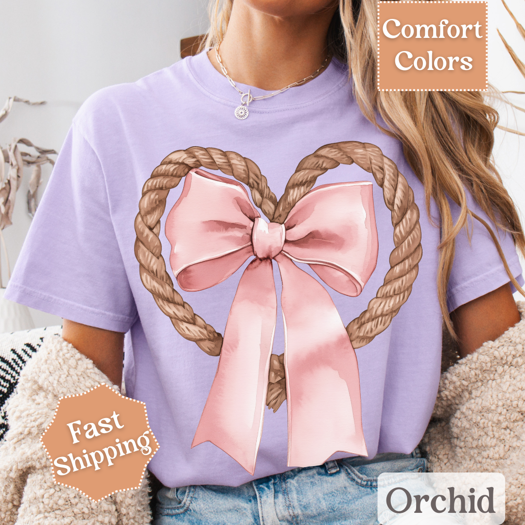 Coquette Bow Heart Rope T-Shirt