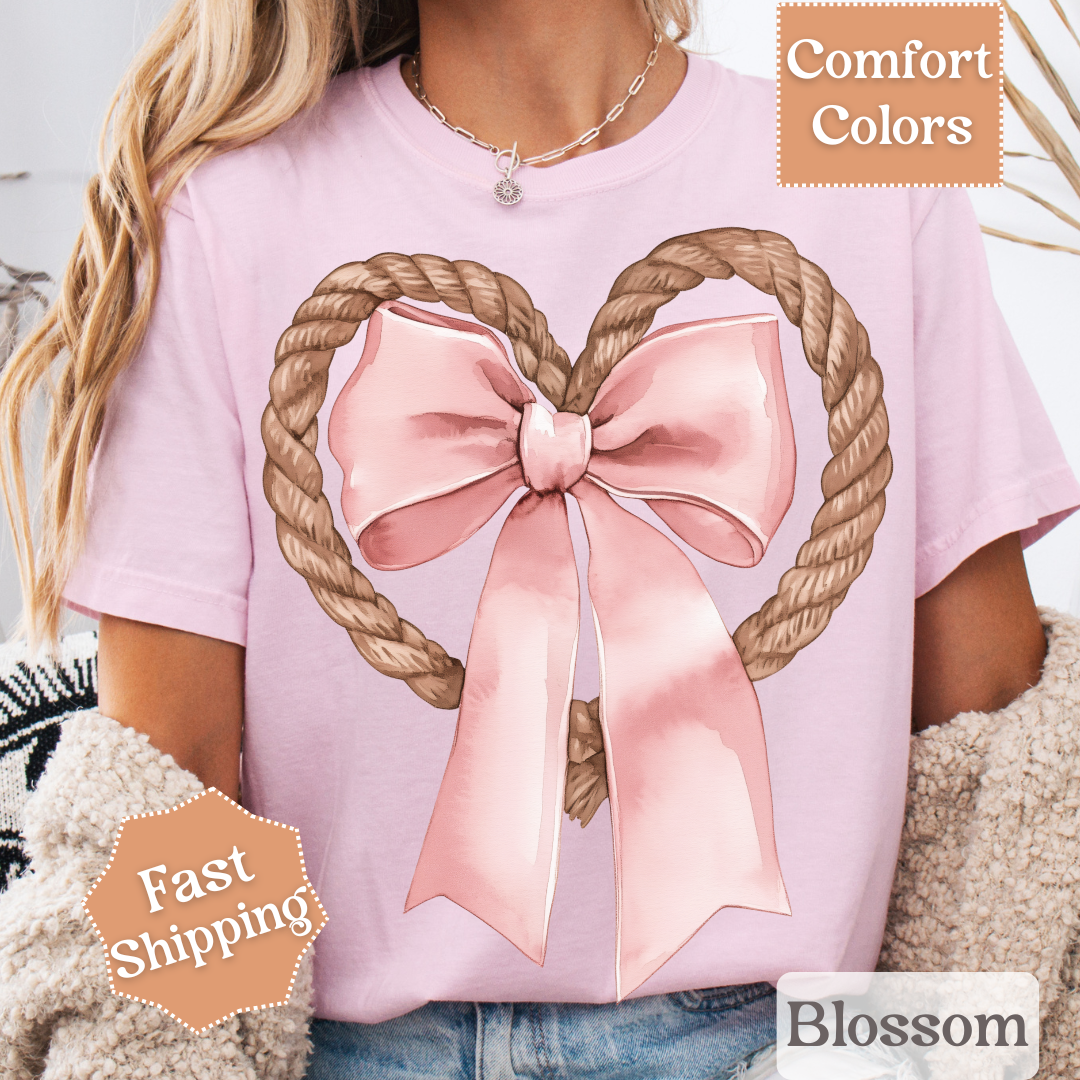 Coquette Bow Heart Rope T-Shirt
