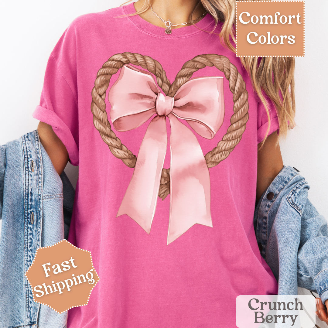 Coquette Bow Heart Rope T-Shirt