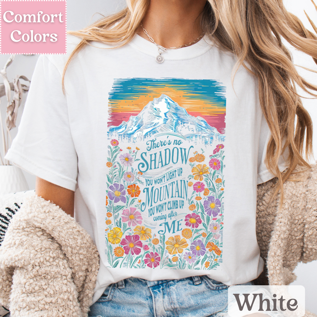 Christian T-Shirt for Women, No Shadow Tshirt, Floral Tee