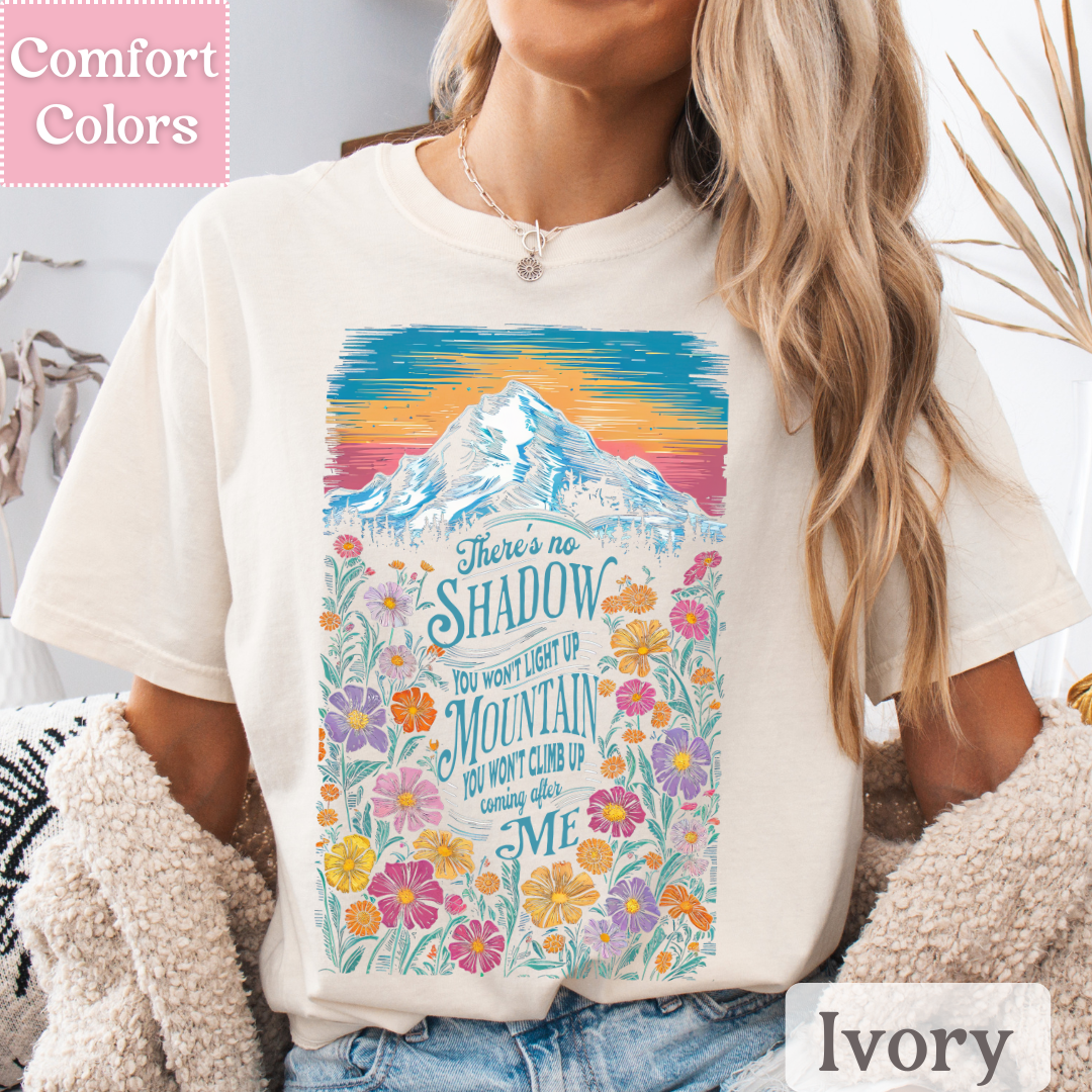 Christian T-Shirt for Women, No Shadow Tshirt, Floral Tee