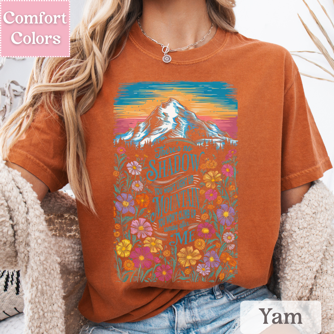 Christian T-Shirt for Women, No Shadow Tshirt, Floral Tee