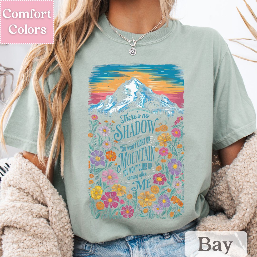 Christian T-Shirt for Women, No Shadow Tshirt, Floral Tee