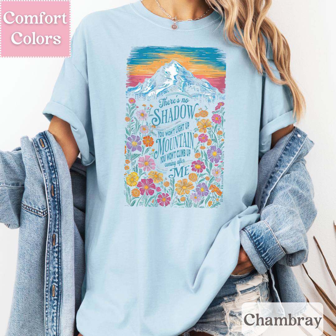 Christian T-Shirt for Women, No Shadow Tshirt, Floral Tee