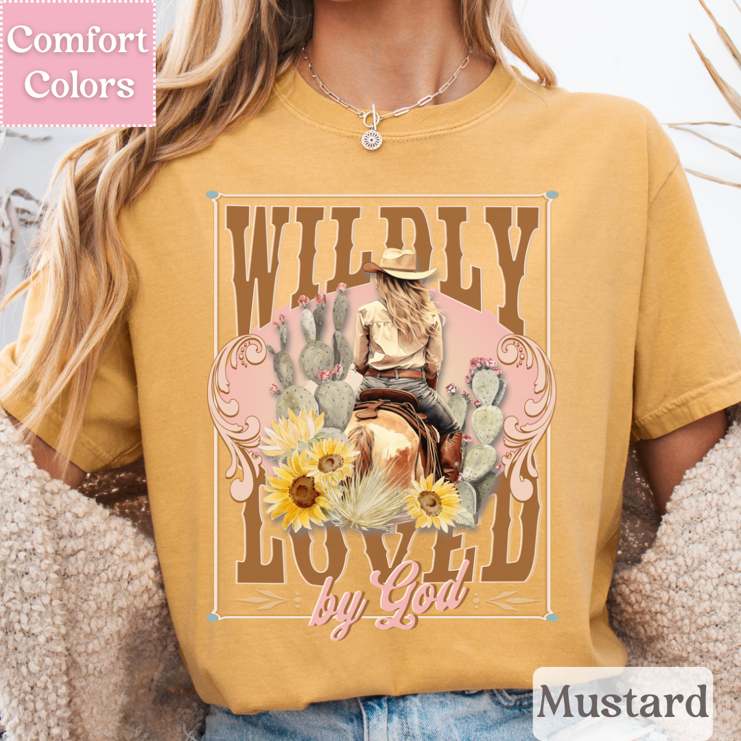 Wildly Loved by God T-Shirt, Western Tee, Christian Shirt for Women