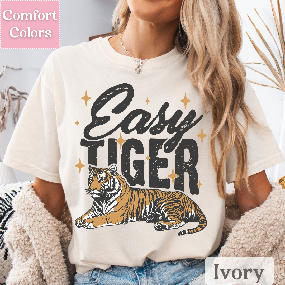 Easy Tiger T-Shirt, Tiger Tee, Shirt for Women