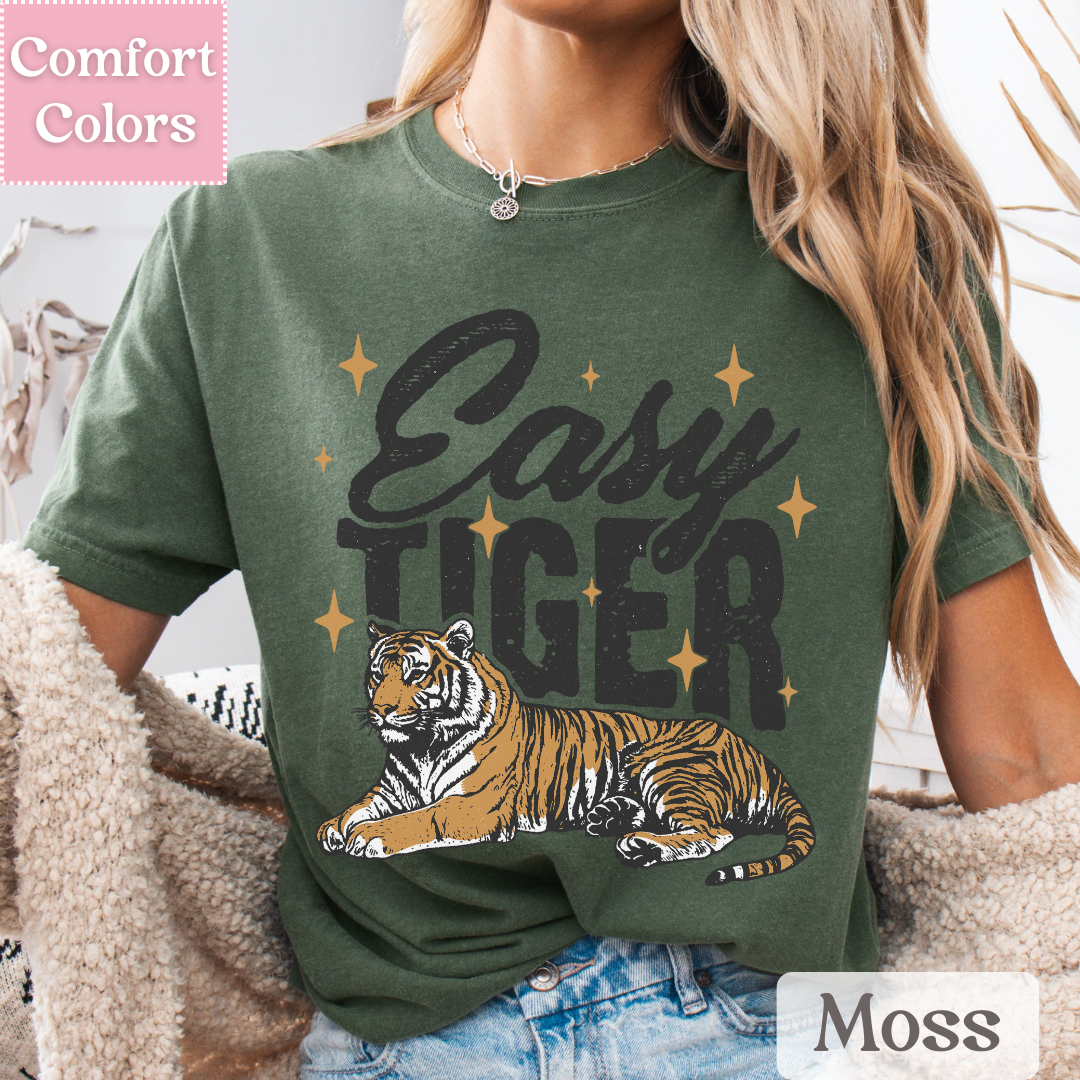 Easy Tiger T-Shirt, Tiger Tee, Shirt for Women