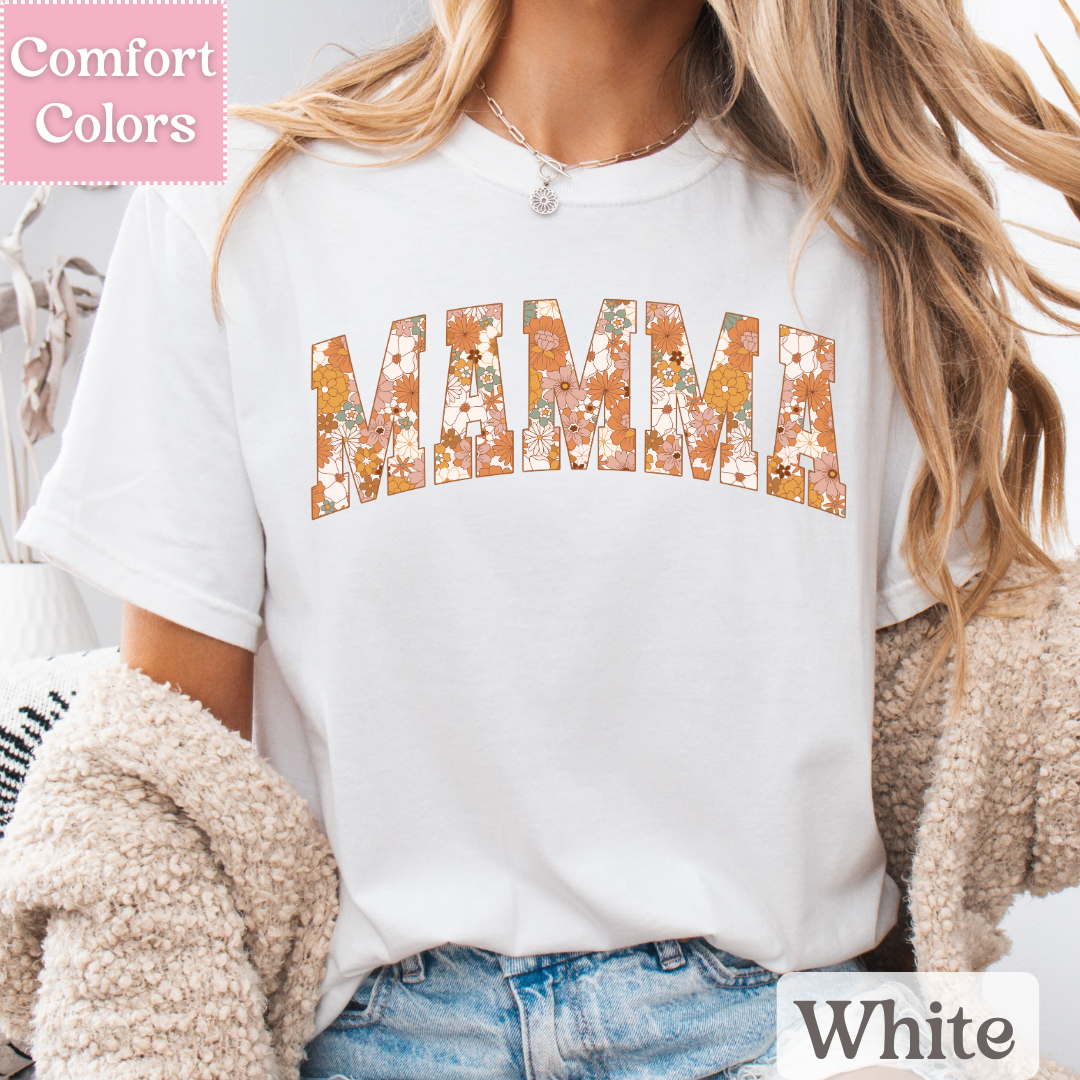 Mama Floral T-Shirt, Tees for Moms, Flower Tshirt for Women