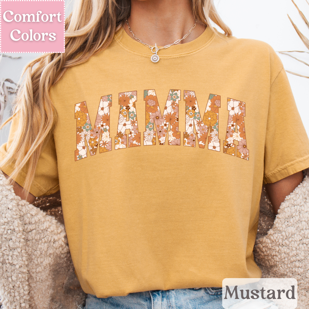 Mama Floral T-Shirt, Tees for Moms, Flower Tshirt for Women