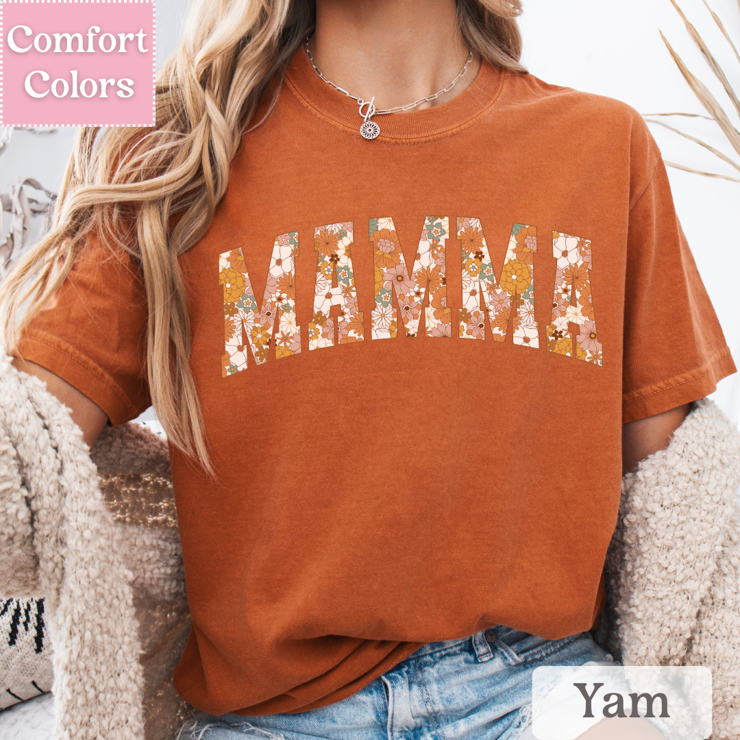 Mama Floral T-Shirt, Tees for Moms, Flower Tshirt for Women
