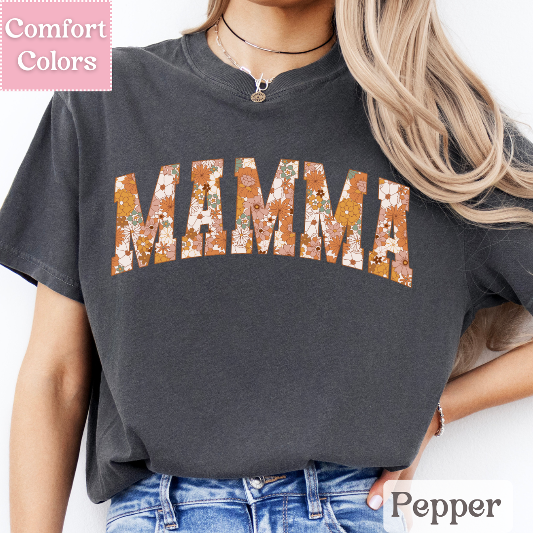 Mama Floral T-Shirt, Tees for Moms, Flower Tshirt for Women