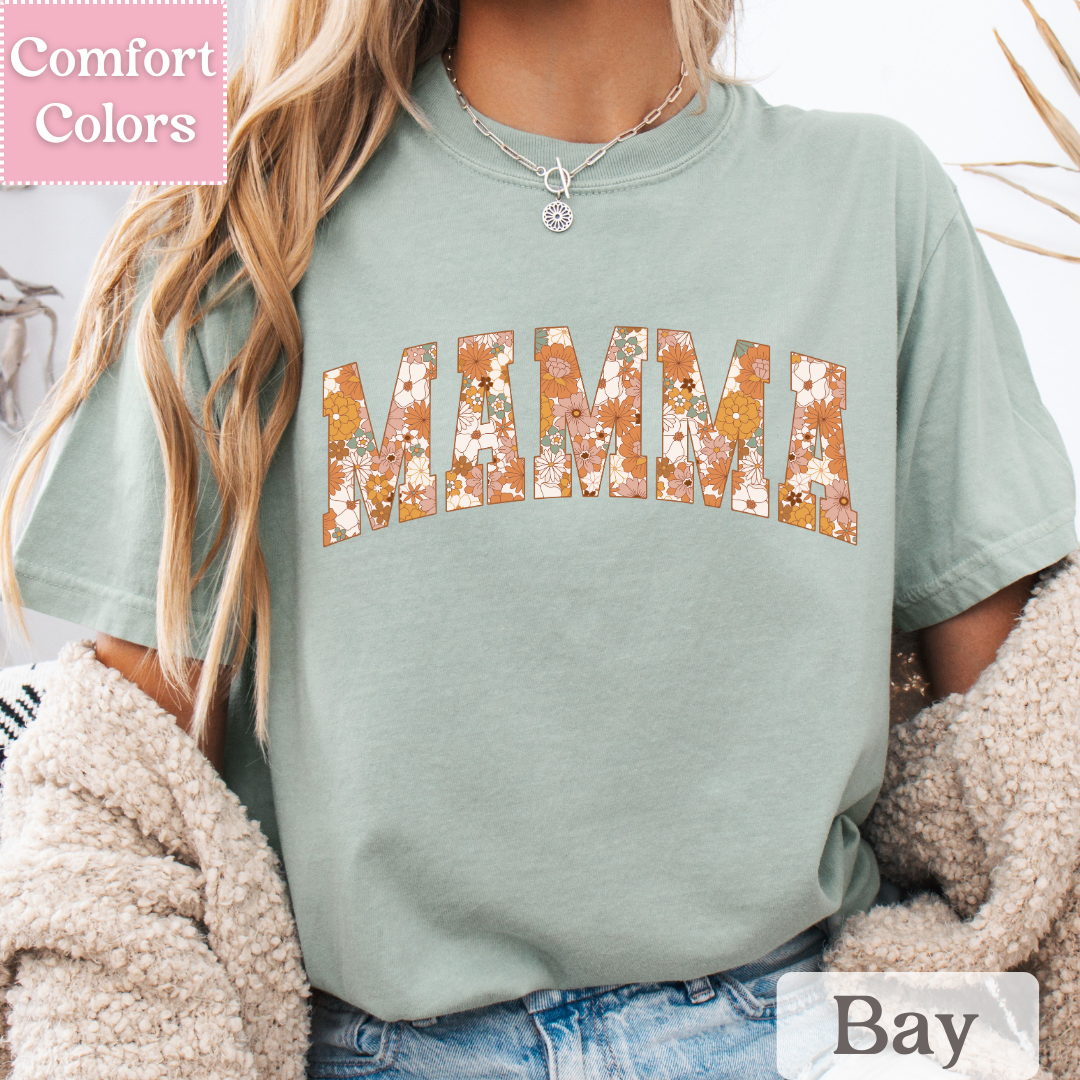 Mama Floral T-Shirt, Tees for Moms, Flower Tshirt for Women