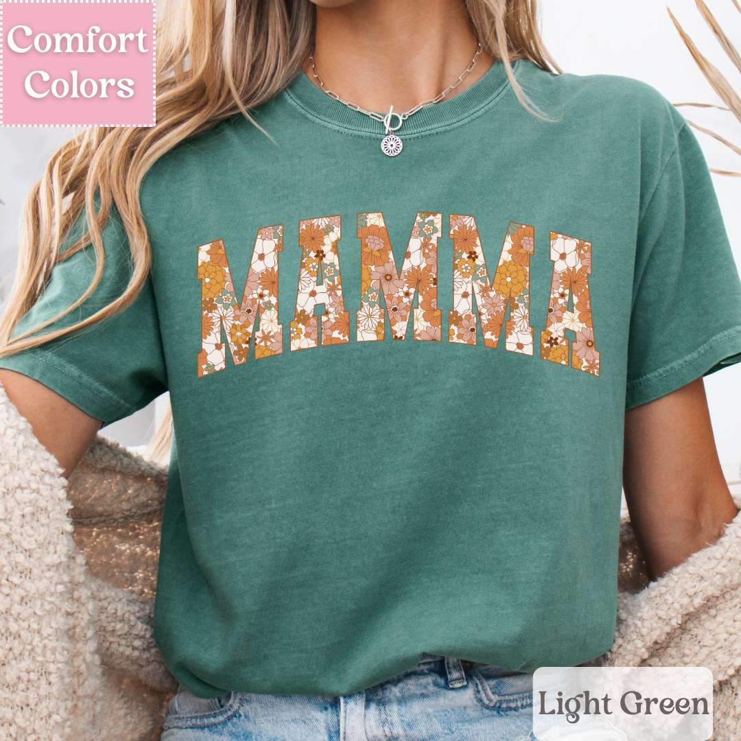 Mama Floral T-Shirt, Tees for Moms, Flower Tshirt for Women