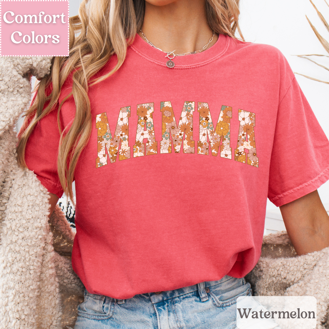 Mama Floral T-Shirt, Tees for Moms, Flower Tshirt for Women