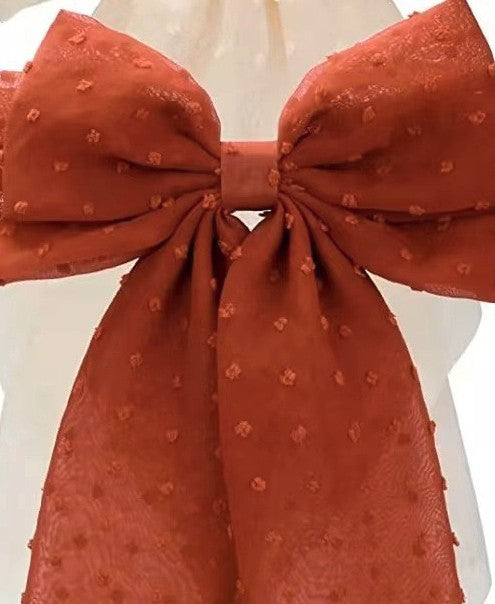 Swiss dot hair bow