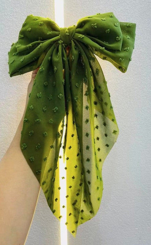 Swiss dot hair bow