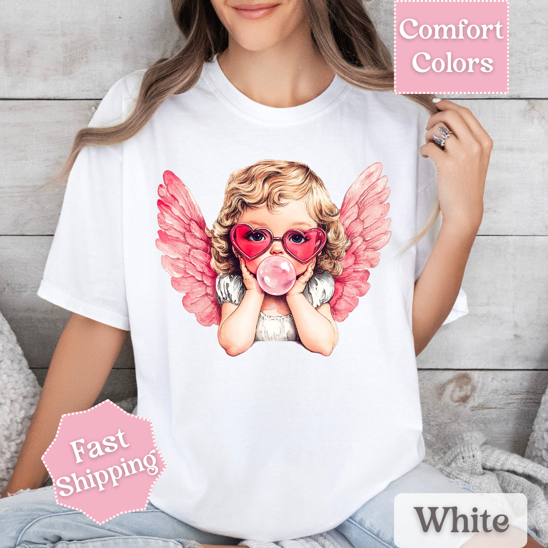 Bubble Gum Cupid T-Shirt, Valentine&