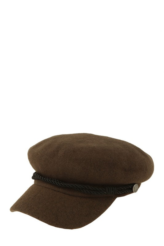 Twisted String Decorated Beret