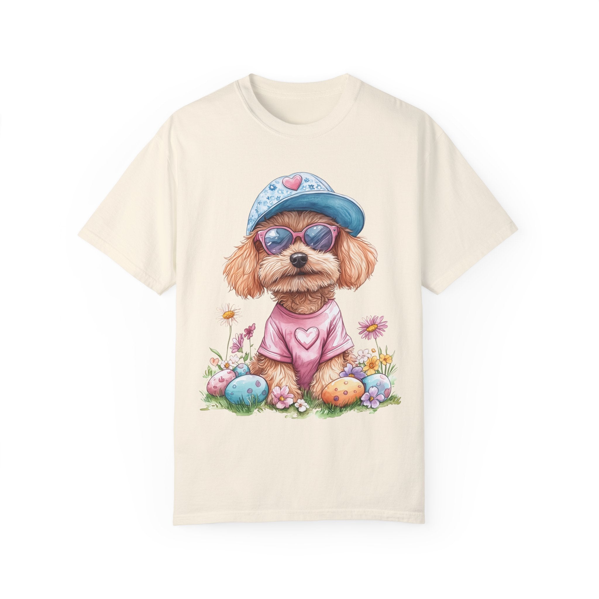 Golden Doodle Easter T-Shirt, Dog Tee for Easter, Women&