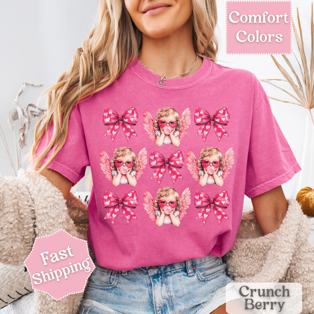 Cupid Coquette Bow T-Shirt, Valentine&