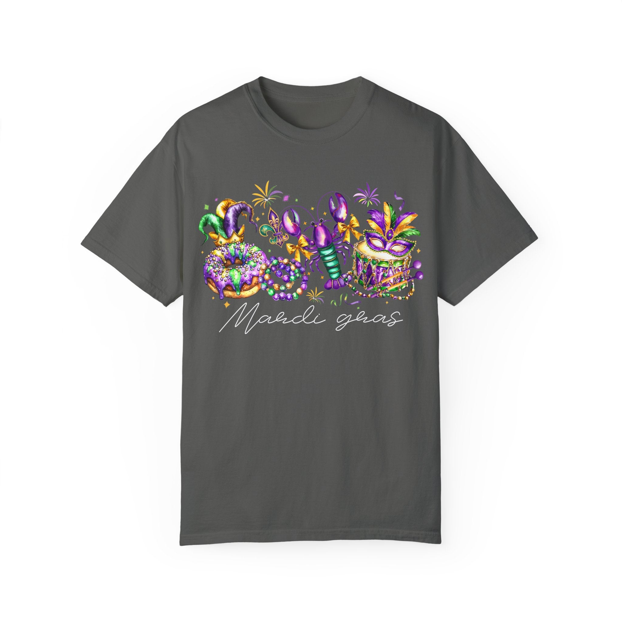 Mardi Gras T-Shirt, Coquette Bow Fleur De Lis Tee, Fat Tuesday Women&